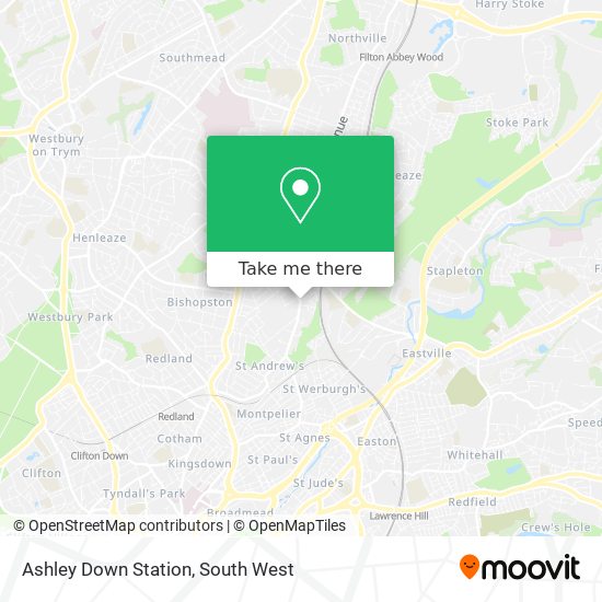 Ashley Down Station map