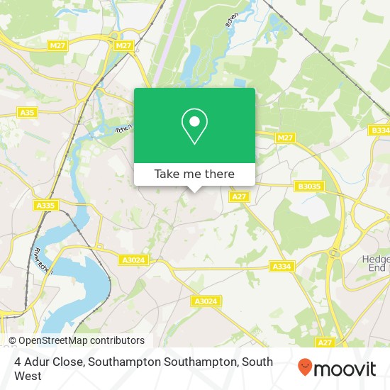 4 Adur Close, Southampton Southampton map