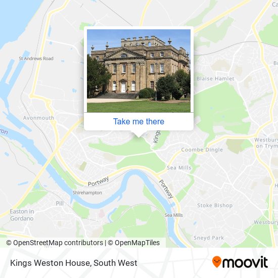 Kings Weston House map