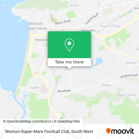 Weston-Super-Mare Football Club map