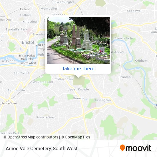 Arnos Vale Cemetery map