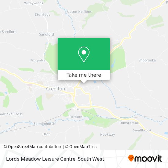 Lords Meadow Leisure Centre map