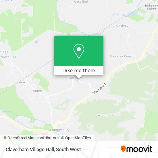 Claverham Village Hall map