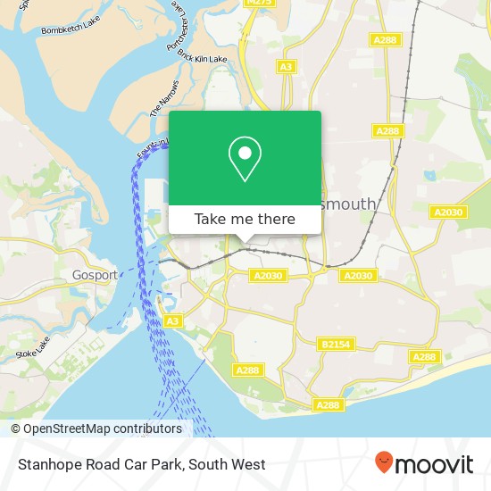 Stanhope Road Car Park map