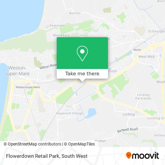 Flowerdown Retail Park map