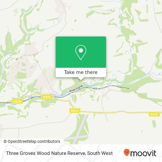 Three Groves Wood Nature Reserve map