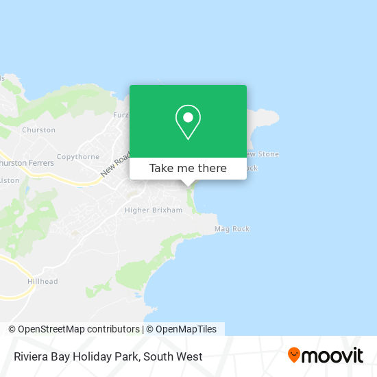 How to get to Riviera Bay Holiday Park in Torbay by Bus, Train or Ferry?