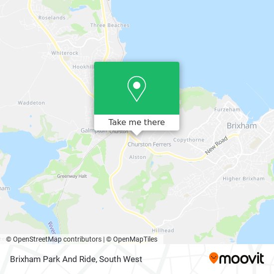 Brixham Park And Ride map