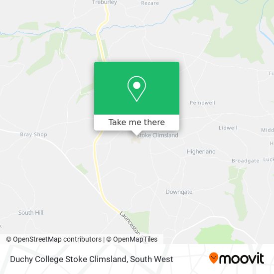 Duchy College Stoke Climsland map
