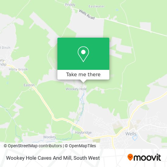 Wookey Hole Caves And Mill map