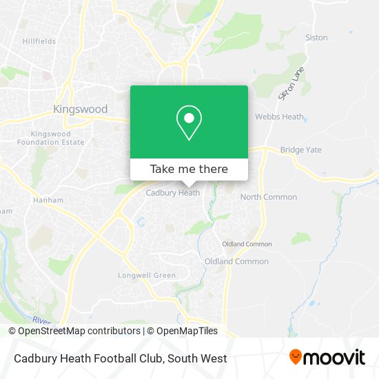 Cadbury Heath Football Club map