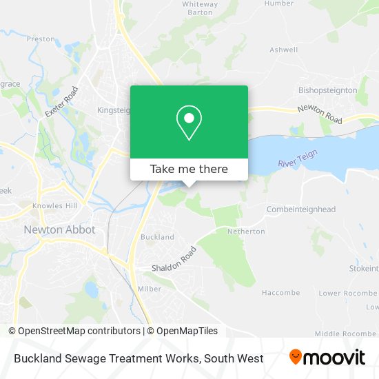 Buckland Sewage Treatment Works map