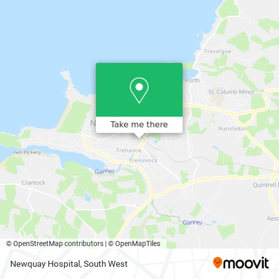 Newquay Hospital map