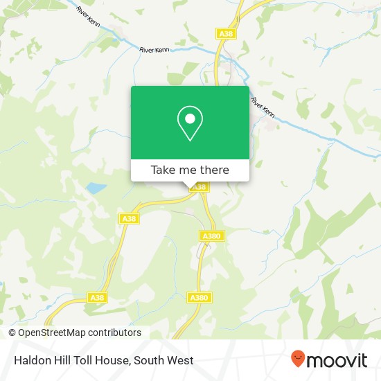 Haldon Hill Toll House map