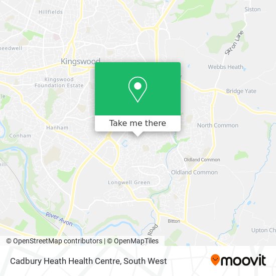 Cadbury Heath Health Centre map