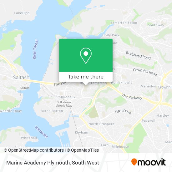 Marine Academy Plymouth map