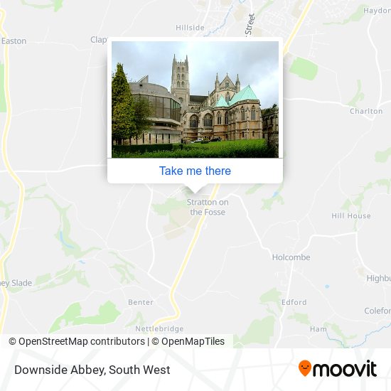Downside Abbey map