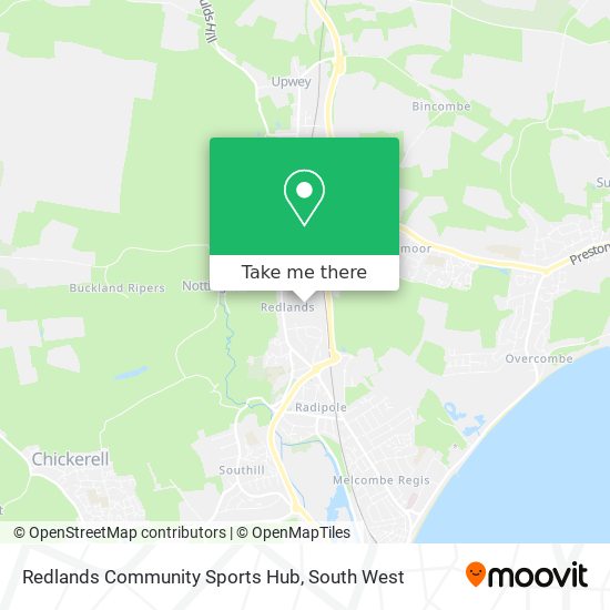 Redlands Community Sports Hub map