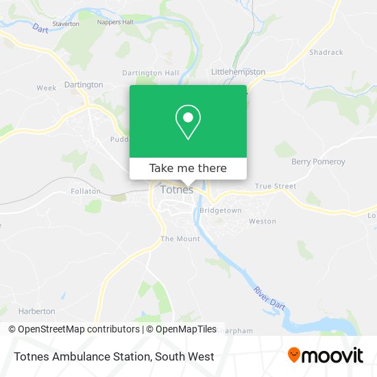 Totnes Ambulance Station map