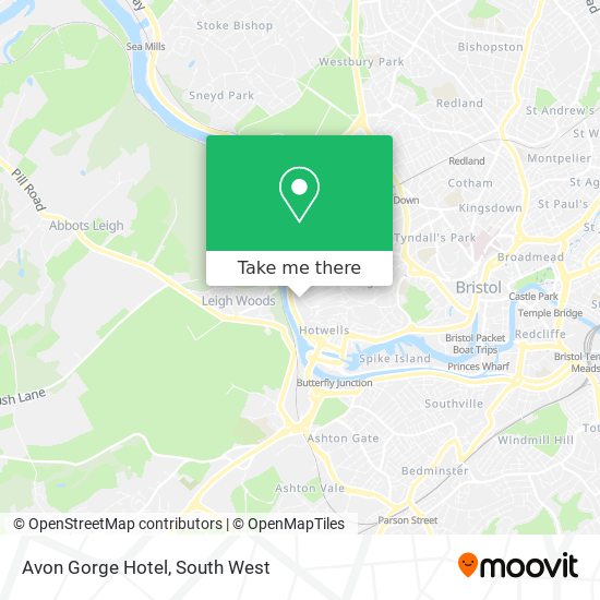 Avon Gorge Hotel map