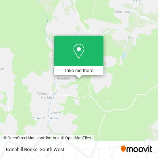 Bonehill Rocks map