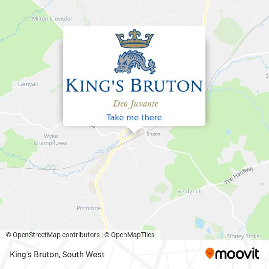 King's Bruton map