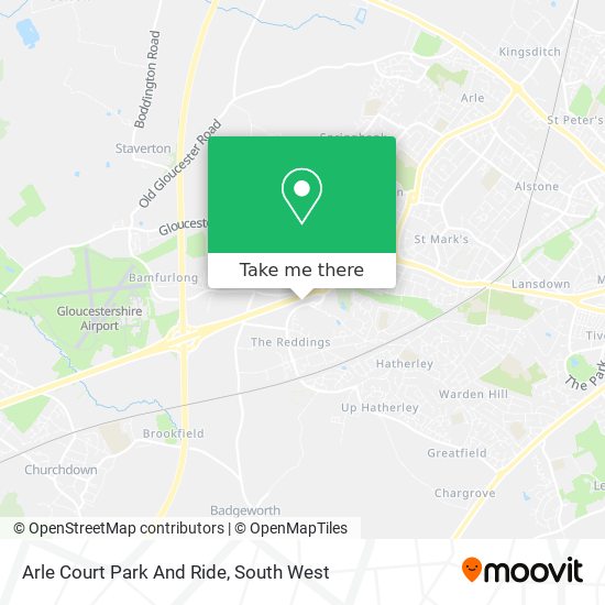 Arle Court Park And Ride map