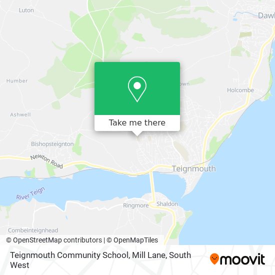 Teignmouth Community School, Mill Lane map