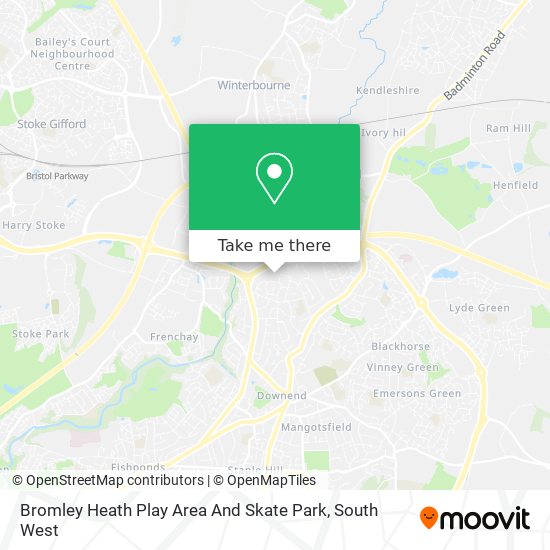 Bromley Heath Play Area And Skate Park map