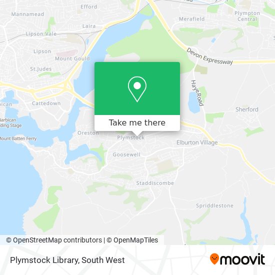 Plymstock Library map