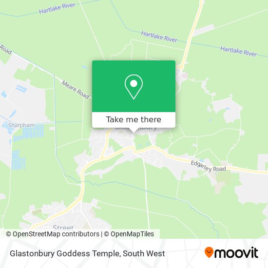 Glastonbury Goddess Temple map