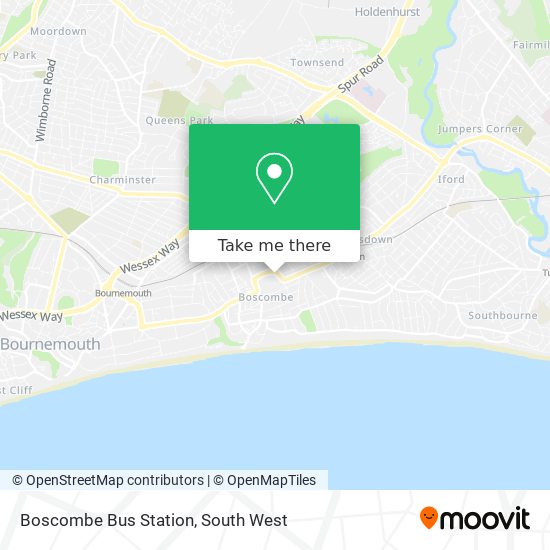 Boscombe Bus Station map