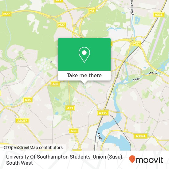 University Of Southampton Students' Union (Susu) map