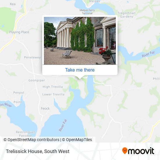 Trelissick House map