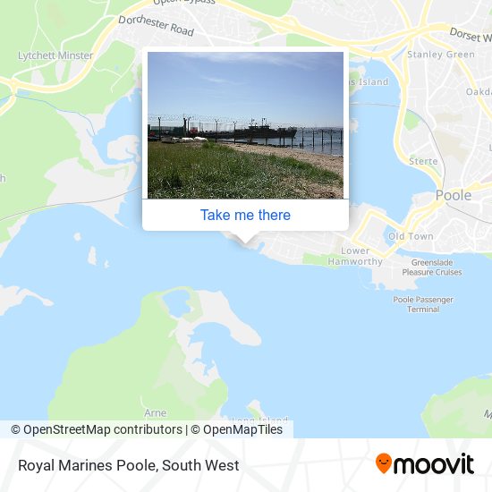 Royal Marines Poole map