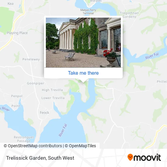 Trelissick Garden map
