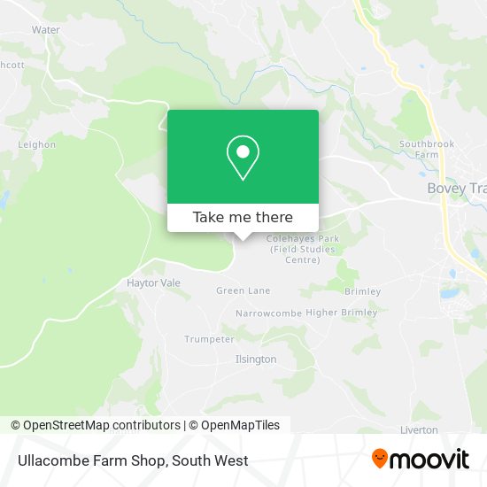 Ullacombe Farm Shop map