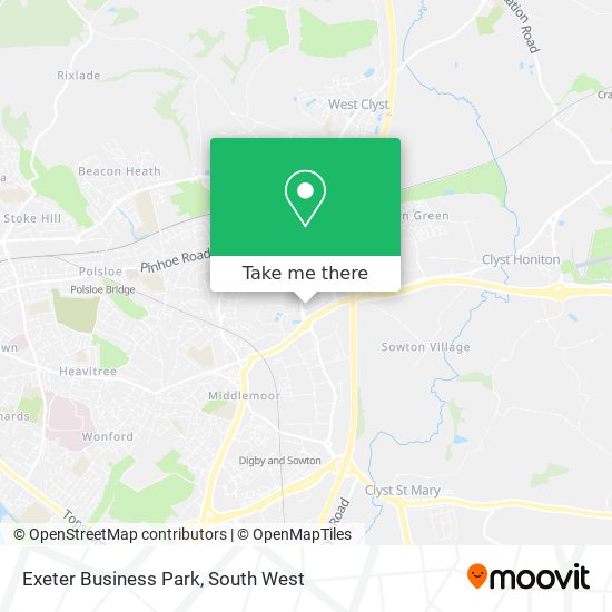 Exeter Business Park map