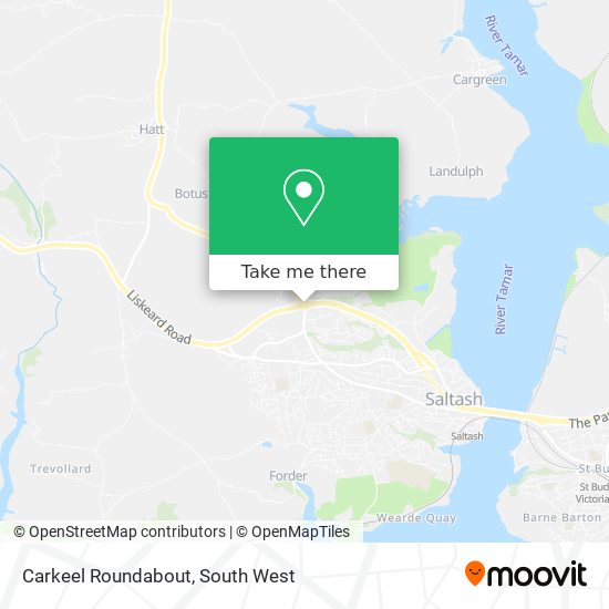 Carkeel Roundabout map