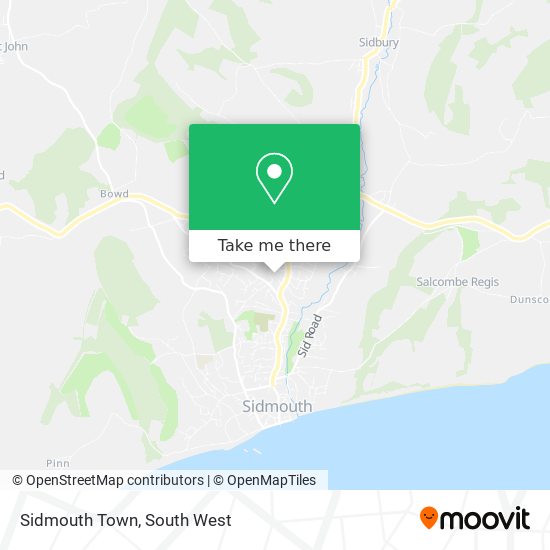 Sidmouth Town map