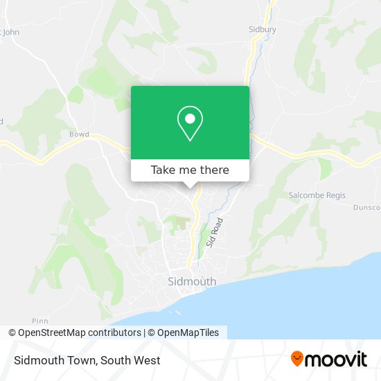 Sidmouth Town map