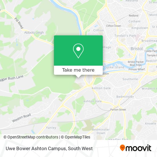 How to get to Uwe Bower Ashton Campus in Bristol, City Of by bus or train?