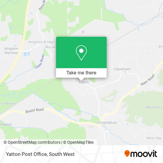 Yatton Post Office map