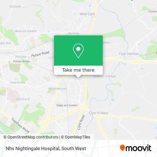 Nhs Nightingale Hospital map
