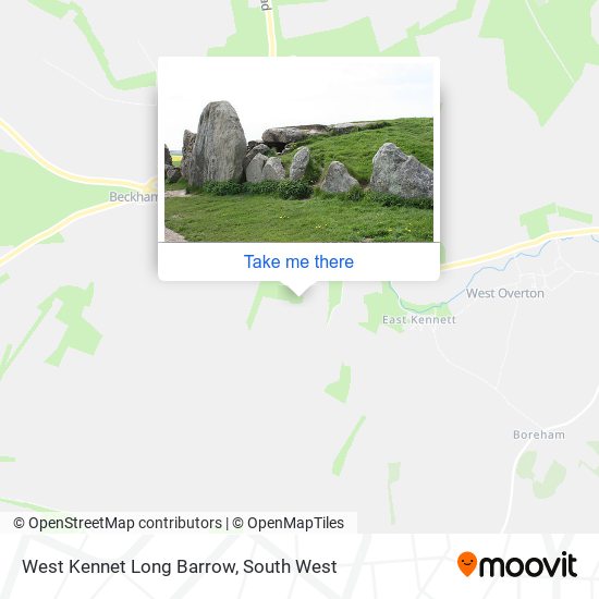 West Kennet Long Barrow map