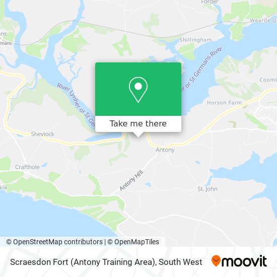 Scraesdon Fort (Antony Training Area) map