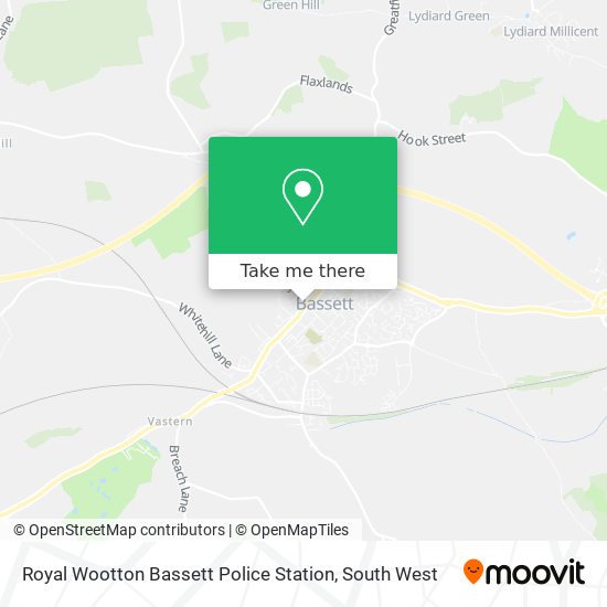 Royal Wootton Bassett Police Station map