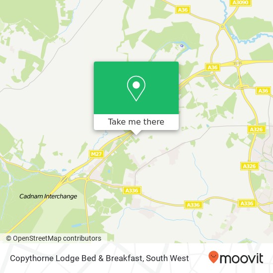 Copythorne Lodge Bed & Breakfast map