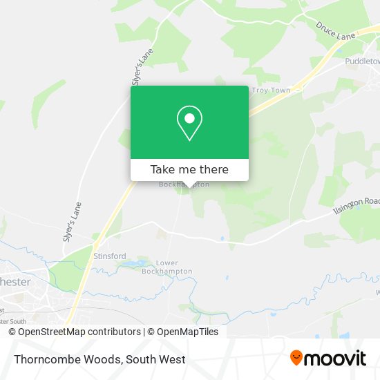 Thorncombe Woods map