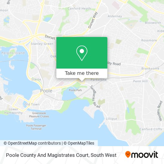 Poole County And Magistrates Court map